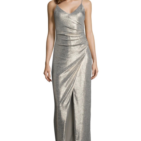 betsy adam silver dress